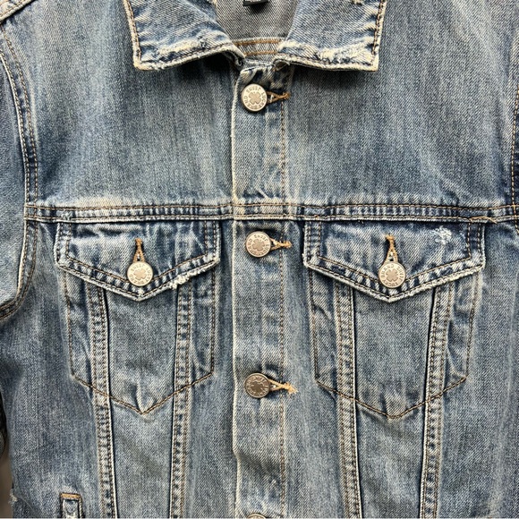 Lucky Brand The Tomboy Trucker Jean jacket ladies size M. - Picture 3 of 10